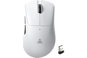 SOLAKAKA SM805 Lightweight Wireless Gaming Mouse,24000 DPI,Tri-Modes Connection,BT/Type-C Wired/2.4G Wireless Mouse Gaming with 2 Side Buttons, Engineering Grip Custom Mouse for Gamer,White