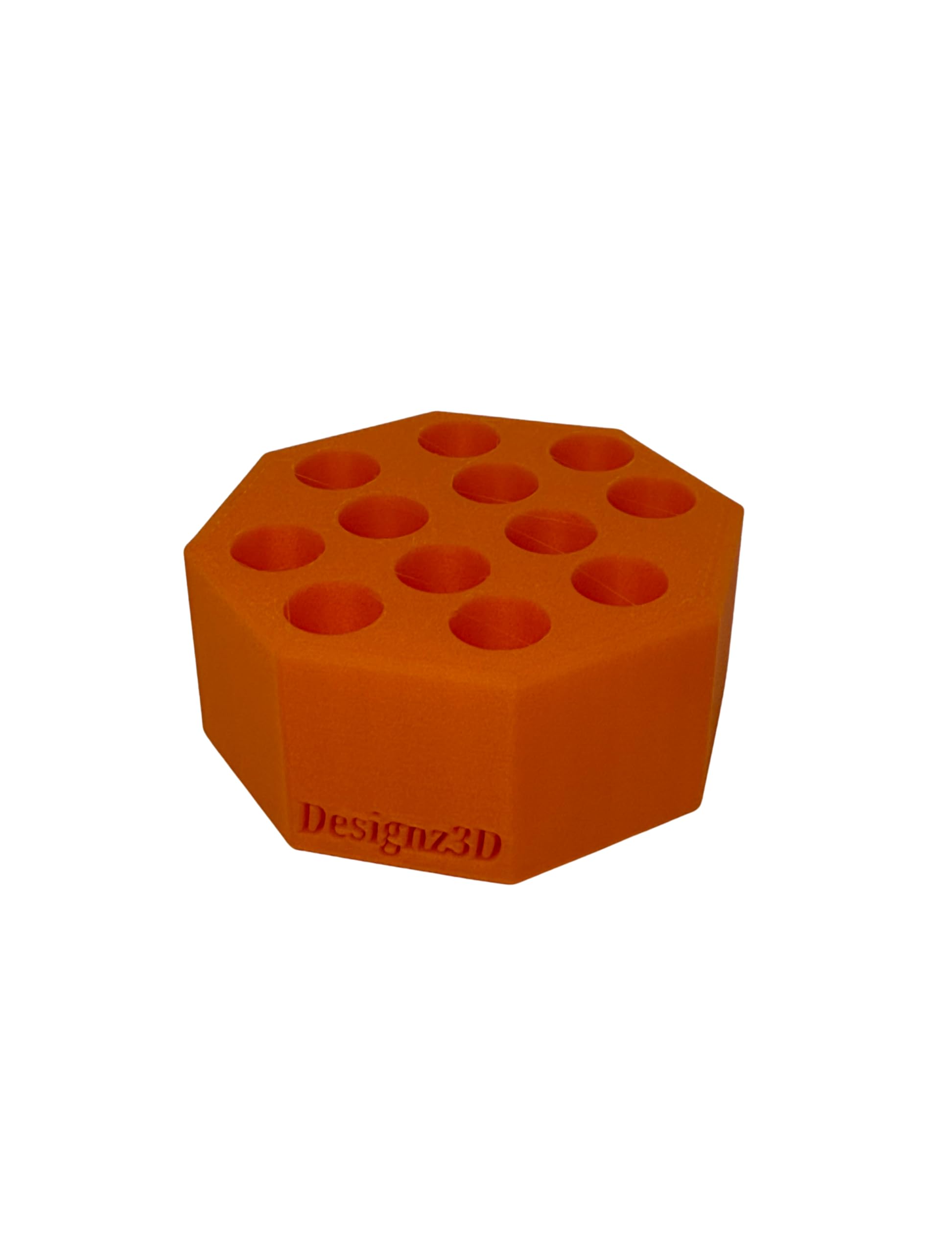 Designz3D 510 Cartridge and Battery Pen Holder Hexagon - 12 Spaces (Orange)
