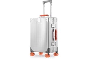 ASCG Aerospace Grade Aluminum Magnesium Alloy Luggage,Zipperless Hardshell Suitcase, TSA Approved Lock, 360° Silent Spinner W