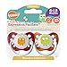 Ulubulu Expression Pacifier Set, Unisex, Orange and Green Monster, 6-18 Months