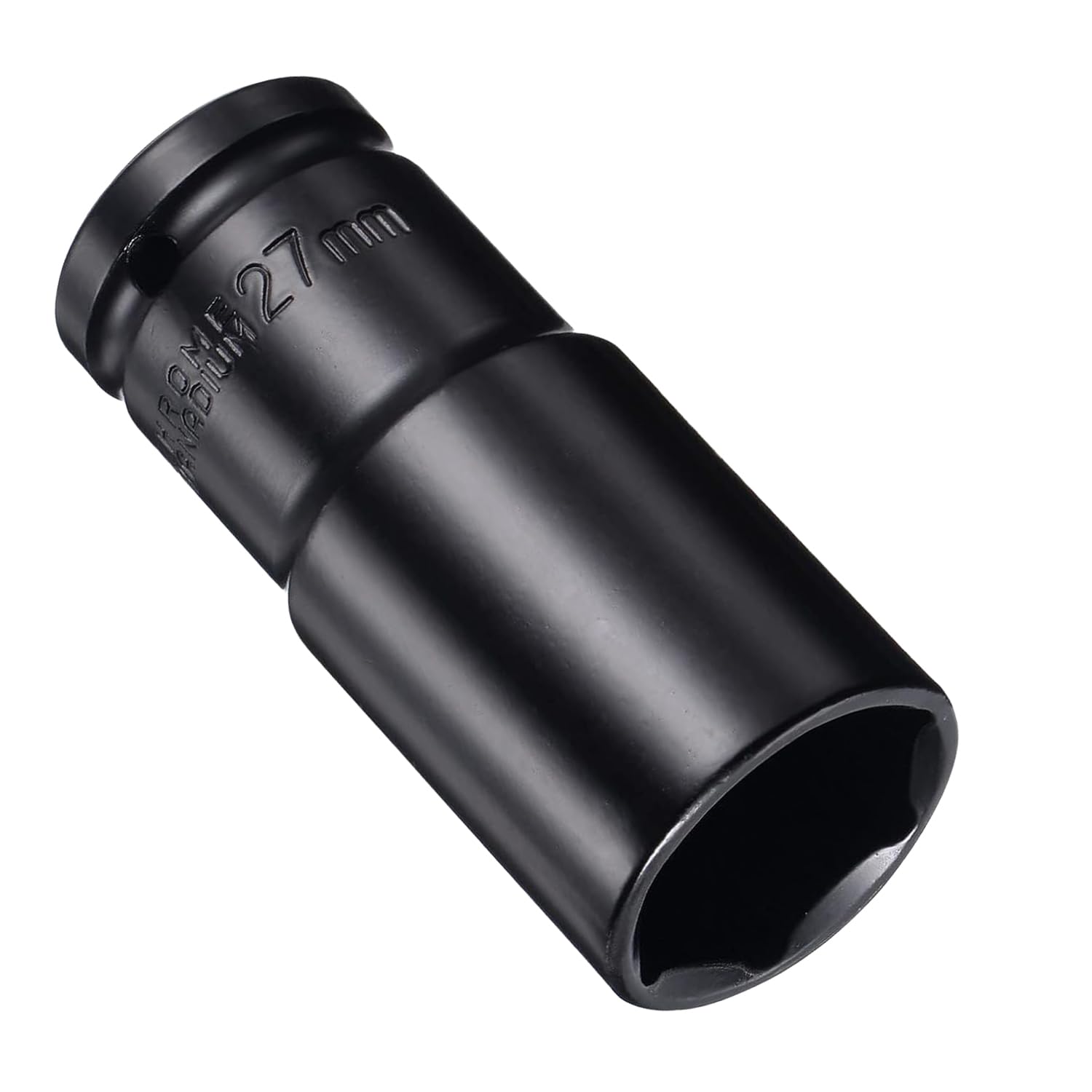 Juttzzei Deep Impact Socket - 1/2 Inch Drive by 27mm Socket, Heat-Treated CR-V Steel, 78mm Length, 6-Point Metric Sizes for Car & Home Repair