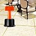 YWILLINK 50pcs Plastic Flat Ceramic Leveler Floor Wall Construction Tools Reusable Tile Leveling System Kits (50pcs)