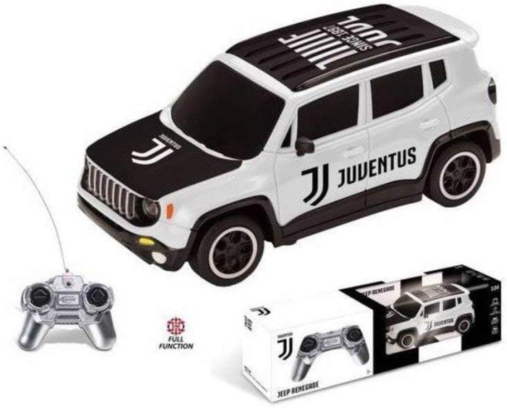mondo Motors- Jeep Renegade F.C. Juventus - Radio Controlled Car - White Black - Scale 1:24-63555, White / Black, Scala 1:24
