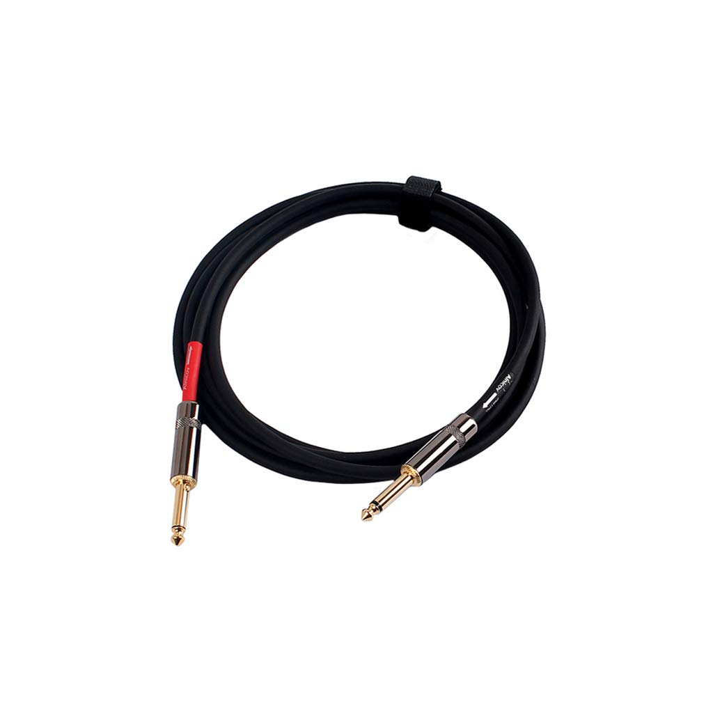Alnicov Silent Guitar Cable Electric Guitar Bass Audio Cable Line Connector Straight To Right Angle Plug Instrument Noise Reduction Shield Guitar Wire 20Awg