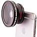 iPhone Camera Lens Kit (Universal) Pro Series HD DSLR Lens Bundle For iPhone & Samsung Galaxy + Exclusive Video Course with our Pro Photographers (Super Wide Angle .45X + Macro Lens 12.5X + 37mm Clip)