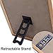 [Clearance] Felt Letter Board 10x10 inch Oak Frame Changeable Letter Board with Stand Wall Mount Hanging Rope, 290 Blue White Letters