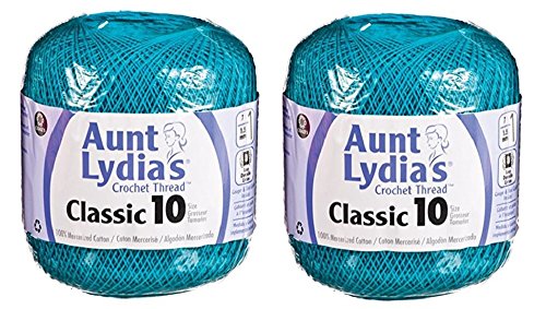 Aunt Lydia's Crochet Thread - Size 10 - Peacock (2-Pack)