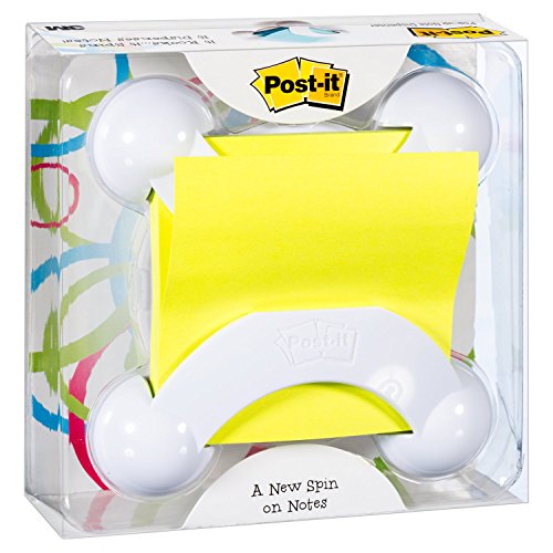 Post-it Pop-up Notes Dispenser for 3 x 3-Inch Notes, White with Notes from the Electric Glow Collection