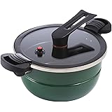 BioNyt 5.5L Pressure Cooker Non-Stick Pot with Glass Lid Pot Stew Pot Kitchen for Cooking, Soups, and Rice Recipes
