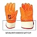 Better Grip BG105ORG Heavy Duty Premium Sandy finished PVC Coated-Supported Glove with Safety Cuff, Chemical Resistant, Large, Fluorescent Orange, Sanitation Gloves (12 Pair)