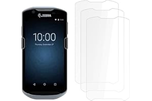 SCDIYEER 3pcs Tempered Glass Screen Protector for Zebra TC51 TC510K TC52 TC52X TC56 TC57 TC57X Barcode Scanner,HD Clean,Scratch Impact Protection