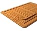 LARGE Premium Bamboo Cutting Board w/EXTRA BONUS and Deeper Juice Groove, Convenient Edges for Lifting & Moving, Lightweight & Very Durable Surface by DiEvita