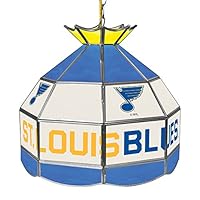 Trademark Global NHL 16 inch Handmade Tiffany Style Lamp - St. Louis Blues