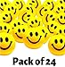 Smiley Face Stress Balls - Mega Bulk Pack of 24 Balls - Toy Cubby Stress Relief Hand Exerciser - 1.5 inches