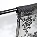 NAVAdeal Black Sexy Rich Vintage French Lace Panel Curtain(59