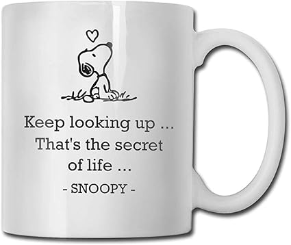 Keep Looking Up That S The Secret Of Life Funny Coffee Mug 11 Ceramic Coffee Cup Best Gifts Idea For Christmas Amazon Co Uk Kitchen Home