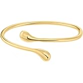 Arm Cuff Bracelet for Women Adjustable Upper Arm Cuff Bangle for Women Boho Gold Arm Cuff Bracelet Summer Beach Festival Jewelry (Gold, Medium)