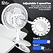 Simple Deluxe 2 Pack-6 Inch Clip on Desk Removable Pedestal and Electric Plug, Quiet Home Office, 2 Speed, White Personal Table Fan