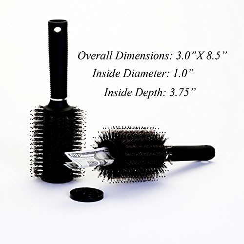 Hair Brush w/Hidden Safe - Black - Diversion Can Safe