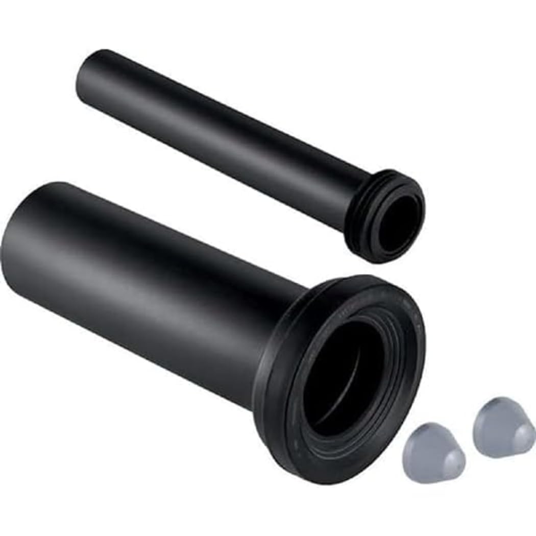 Geberit 152439461 Connection Set for WWC d 110 with 2 Chrome-Coloured Cover Caps Length 300 mm