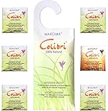 Colibri All Natural Moth Repellent / Clothing Protection with Pure Lavender Oil, Combo Pack: Hanging Sachet for Closet, Cloakroom & 5 Sachets for Drawers, Cupboards + Free Gift Colibri Cedar Sachet CL