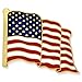 PinMart American Flag Lapel Pin – Made in the USA - Patriotic Waving United States Gold Plated Enamel Pins for Coats, Suit Jackets and Lanyards - 1 Piece