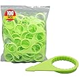 Mytee Products 100 Pcs Checkpoint Loose Wheel Lug Nut Indicator for 33MM Nuts - High Visibility Green 22mm Pointed Studs - Wheel Check Indicators for Commercial Trucks, Enclosed Trailers, Semi