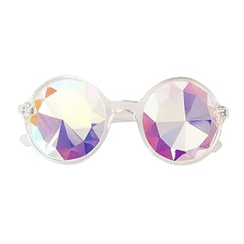 VRTUR Kaleidoskop Gläser Regenbogen Rave Wurmloch Prisma Diffraktion Brille Rave Festival Party EDM Sonnenbrille Linse Glasse