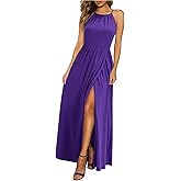 KILIG Women's Summer Floral Beach Flowy Split Maxi Long Dresses