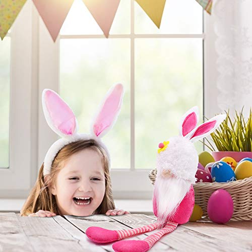 FUTUREPLUSX Swedish Bunny Gnome Plush, Handmade Scandinavian Tomte Rabbit Scandinavian Gnome Plush for Easter Decoration Table Decor