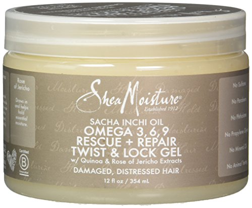 Shea Moisture Sacha Inchi Oil Omega-3-6-9 Rescue & Repair Twist & Lock Gel for Unisex, 12 Ounce