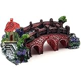 Bobury Resin Castle Aquariums Castle Decoration Simulation Turtle Climbing Three Eye Bridge