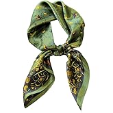 MEISEE 100% Pure Mulberry Silk Scarf 26" Square Scarf Neckerchief Headscarf Breathable Lightweight for Women Gift Packed