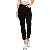 Wax Jeans Women's Juniors High Rise Baggy Straight Leg Jeans