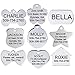 GoTags Stainless Steel Pet ID Tags, Personalized Dog Tags and Cat Tags, up to 8 Lines of Custom Text, Engraved on Both Sides, in Bone, Round, Heart, Bowtie and More (Round, Small (Pack of 1))