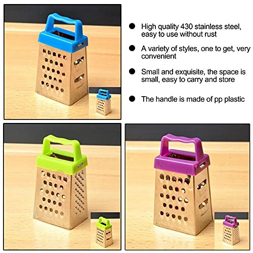 Baitu Mini Box Grater, Manual 4Sided Stainless Steel Grater with