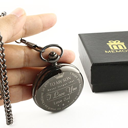 Memory Gift, to My Son Love Dad, Pocket Watch for Son, Gifts to Son