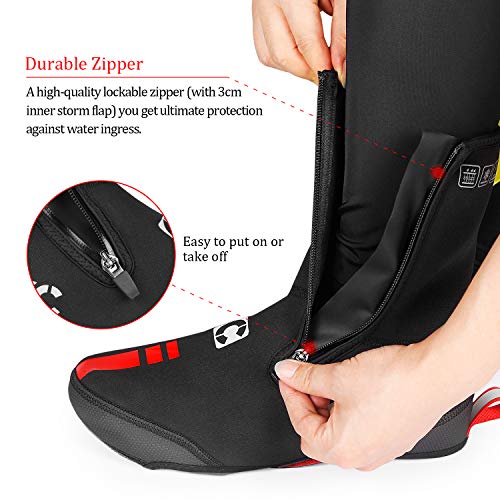 image for CXWXC Cycling Shoe Covers Neoprene Waterproof,Winter Thermal Warm Full