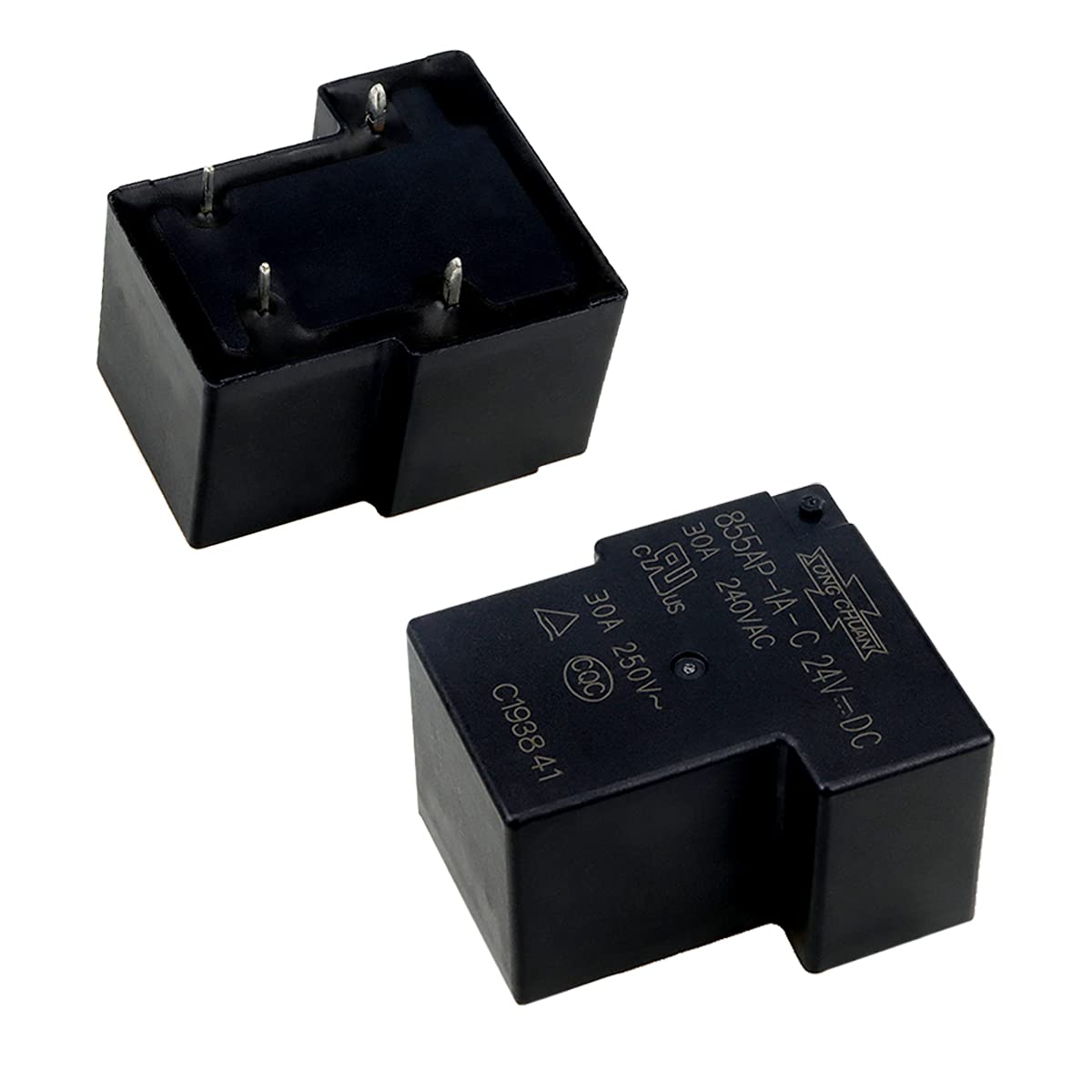 FERCAISH 30A 12VDC Fully-Sealed PCB Relay, 250VAC Replaceable Relay 855AP-1A-C 12VDC for Dryer Motor F01 Error Code, Replacement of Relays on PC Boards and Circuit Boards (855AP-1A-24V)