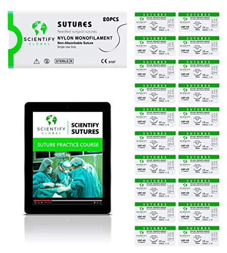 1 Sterile+Suture+Thread+Needle+Veterinary