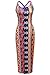 eshion Women Dress Maxi Long Backless Floral Print Summer Bodycon Halterneck Casual