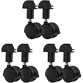 COLLBATH Stem Caster Wheels Replacement for Pet Cage | 6 Pcs Smooth Quiet Rotatable Casters Compatible with Carpet Hardwood Floors and Vinyl 4.13X1.96X3.54In