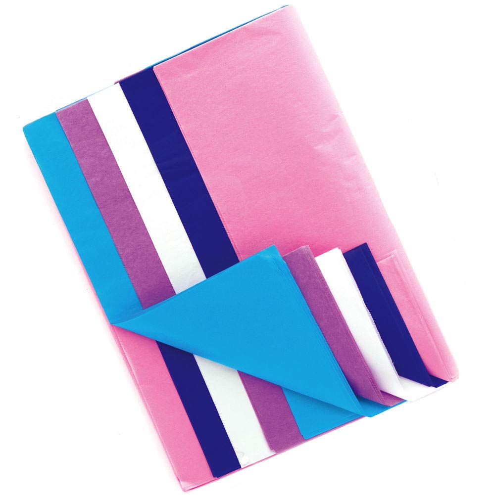 Baker Ross AX434 Winter Tissue Paper Value Pack - Pack of 25, Arts and Crafts Projects, Ideal for Classroom Work, Home Activities and Craft Group Tasks