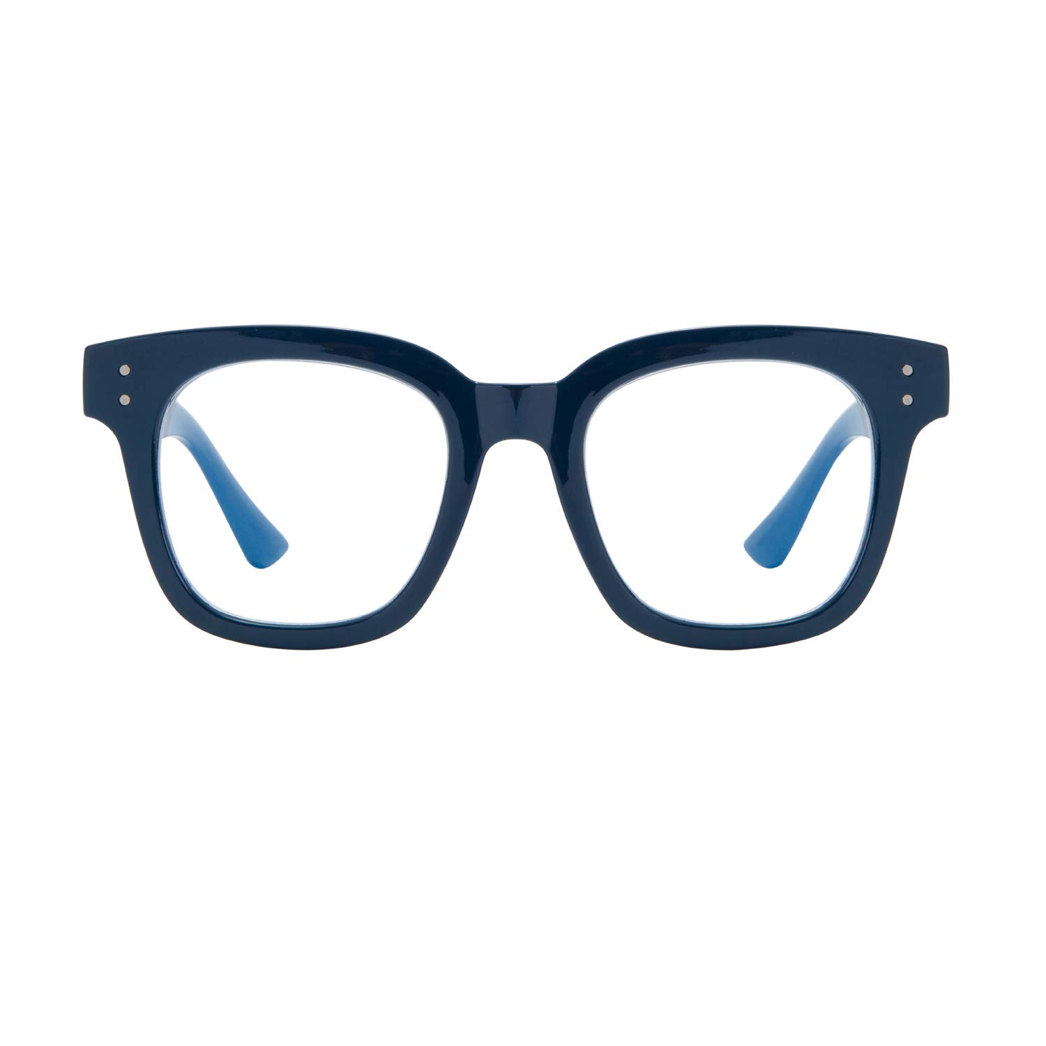 Photo 1 of Madison Avenue Blue Light Blocking Glasses for Women Oversized Fashion Blue Light Blocker Anti Eyestrain & UV Protection Computer Eyeglasses (Ink Blue)