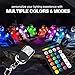 12Pcs Motorcycle LED Light Kit Strips, Atmosphere LED Lighting Strip, RGB Multicolor Accent Glow Neon Lights Lamp with Dual IR/RF Remote Controller for Harley Davidson Honda Kawasaki Suzuki