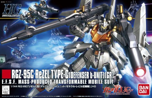 Bandai Hobby #142 Rezel Type C Defensor B-Unit 1/144th, Bandai HGUC Action Figure