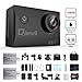 WIFI Sports Action Camera, Qipexeii 1080P FHD Waterproof 12MP 2 inch Screen With 2.4G Remote Control ,19 Mounting Kits, 2 Pcs 1050mAh Rechargeable Batteries and Portable Package