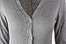 Moxeay Women's Sexy Onesie Deep V Neck Shorts Long Sleeve Knitted Button Down One Piece Bodysuit Bodycon Rompers Overall(S, Grey)