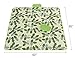 NaturalRays 80x60 Family Picnic Blanket with Tote, Extra Large Foldable and Waterproof Camping Mat for Outdoor Beach Hiking Grass Travel (Green leaves)