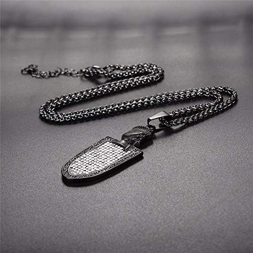 Necklaces Ice Out The Faravahar Iranian Shield Stainless Steel Pendant & Chain Gold Color Men Gift Jewelry Necklace P1145